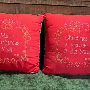 Christmas pillows southern Christmas set of 2